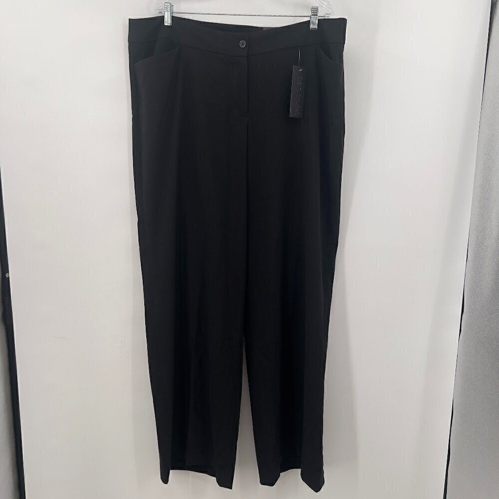 Lane Bryant Women's Plus Wide Leg Tall Black Pants NWT